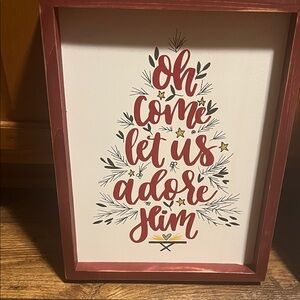 Red Framed Holiday Wall Art